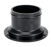 ZiStarlilife ABS Straight Pipe Flange Connector For Ventilation Ducting And Exhaust Systems, Smooth Low Resistance Airflow, Wall Mounted Inlet Or Outlet, Black, 50Mm 150Mm(50mm)