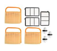 ZiStarlilife Air Filter Kit 9PCS For The TS410, TS420, TS410Z And TS420Z Models, Replacement No. 4238 140 1800/4238 141 0300/4238 140 1800, Improves Engine Airflow And Performance