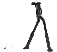 ZiStarlilife Aluminum Alloy Double Kickstand For Bicycle, Adjustable 265-335cm Center Mount Stand With Non-Slip Rubber Base For 24-29 Inch Road Mountain E-Bikes, Stable Parking