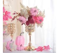 ZiStarlilife Artificial Fall Pumpkin And Maple Leaf Bouquets 2-Pack For Autumn Home And Thanksgiving Table Decoration, 35Cm Plastic Seasonal Arrangement