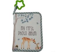 ZiStarlilife Baby Deer and Rabbit My First Photo Album with Hanging Loop, Spacious Keepsake Memory Book for Newborn Boys and Girls, Korean Style Home Décor