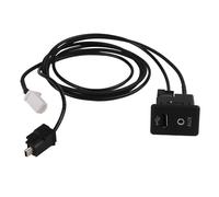 ZiStarlilife Car Audio Interface Socket with 8Pin Extension Cable 28023-4BA0B for Nissan Models 2013-2019 8Pin AUX Stereo Adapter Center Console Input