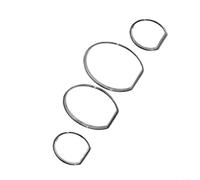 ZiStarlilife Chrome Speedometer Gauge Rings For BMW E46, ABS Dashboard Decoration Frame Cover, Stylish Interior Trim Upgrade Kit, Silver Finish (4pcs)(Silver Plated)