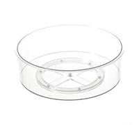 ZiStarlilife Condiment Holder Turntable for Countertop Organisation - Multi Purpose Rotating Storage Box for Sauces Jars and Cosmetics - Plastic Bin Large 30cm(L)