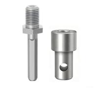 ZiStarlilife Earth Auger Adapter Tool For Impact Wrench Hammer Machine, 4 Interface Types (Round, Handle, Hexagonal, Electric Wrench), Metal Garden Drill Extension Bit (C)