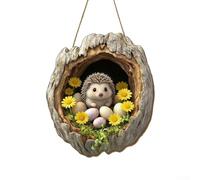 ZiStarlilife Easter Bunny Decorations Wooden Hanging Ornament For Door Wall Garden Spring Home Décor Multicolor Acrylic 30Cm Festive Holiday Display(GJ831-011)