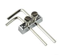 ZiStarlilife Electric Guitar Hex Key Holder Headstock Mounted Tool Rack - Includes 2.5mm and 3mm Wrenches - Metal Tremolo Adjustment Storage Black(Silver)