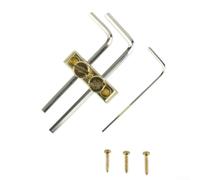 ZiStarlilife Electric Guitar Hex Key Holder Headstock Mounted Tool Rack - Includes 2.5mm and 3mm Wrenches - Metal Tremolo Adjustment Storage Black(Gold)