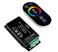 ZiStarlilife GT666 RGB LED Strip Controller With Wireless RF Touch Remote, DC 12V-24V 18A Max, For Home Bedroom Living Room Shop Bar Window Decoration