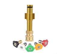 ZiStarlilife High-Pressure Cleaning Adapter Brass 1/4 Quick Connector Leak-Proof Easy Installation Compatible With Car Wash Foam Spray Tank And High-Pressure Water Kettle For Outdoor Cleaning(B)