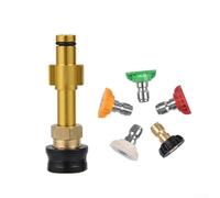 ZiStarlilife High-Pressure Cleaning Adapter Brass 1/4 Quick Connector Leak-Proof Easy Installation Compatible With Car Wash Foam Spray Tank And High-Pressure Water Kettle For Outdoor Cleaning(D)