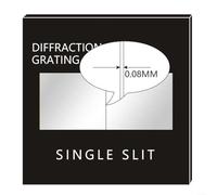 ZiStarlilife Holographic Transmission Diffraction Grating 50x50mm Glass for Spectrum Decomposition 200-2000nm with Single or Double Slit, Scientific Research and Teaching Demonstration(0.08mm)