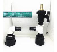 ZiStarlilife IBC Adapter S60x6 Dual Connection Set, HDPE Tank Fitting For Garden Irrigation And Home Water Supply, Made In Germany
