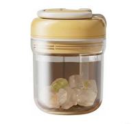 ZiStarlilife Ice Cubes Cup Portable - Iced Coffee Cup With Ice Cube Bottle And Straw, Press Release Freezer Drink Container With Handle For Freezer, Coffee, Juice, And Beverag(Orange 380ml)