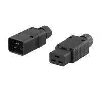ZiStarlilife IEC 320 C20 Connector, 16A 250V AC Power For PDU UPS, PC Shell, Compact Design For Secure High-Voltage Equipment Installation(C19+C20)