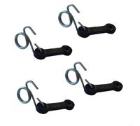 ZiStarlilife Lawn Mower Parts Pack of 4 Latch Strap and Hook Replacements Compatible with Grass Catcher Models 532160793 and 917532160993, Black Plastic for Garden Maintenance