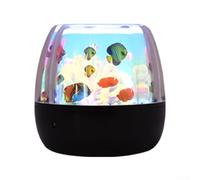ZiStarlilife LED Underwater World Rotating Projection Night Light, Battery Powered Colour Changing Lamp for Bedroom Nursery Travel, Soothing Fish and Design, Black