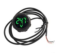 ZiStarlilife LED Voltmeter Compact And Portable, DC 4-100V, Round, Twowire, Car Voltage Current Meter, 3-digit LED Digital Tube(Waterproof)