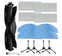 ZiStarlilife Main Brush Side Brush Filter Mop Cloth Replacement Kit Compatible With For Laresar Clean Robot Vacuum Cleaner Mars01 For Thorough Home Cleaning(A)