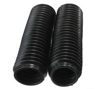 ZiStarlilife Motorcycle Front Fork Rubber Gaiters Boots 245X58x39mm, Shock Absorber Dust Cover, For CQR Motorbike Suspension Protection 3 Pleats Bottom Vent