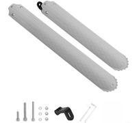 Zistarlilife Mudguard Foldable Adjustable For Fender With Wave Groove Drainage For 14-22 Inch Wheels, Rubber And Spring Steel, Front Or Rear Protection(Light Gray)