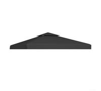 ZiStarlilife Outdoor Gazebo Canopy Replacement Cover 3X3M, Double-Layer Waterproof Polyester Fabric Sun Shade Shelter Rain Protection, For Garden Patio Pergola(Black)