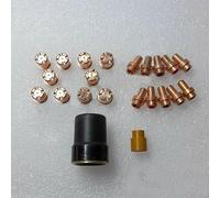 ZiStarlilife P50 CB50 Plasma Cutter Torch Welding Tips Set with 10 Nozzles 10 Electrodes Protective Cover for LT50 Cut 40A Cutting Machine Accessories