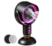 ZiStarlilife Portable Desktop Range Hood USB Powered 8W Exhaust Fan Adjustable 2 Gears Smoke for ELIMINATOR for Kitchen Cooking and Outdoor BBQ Black ABS 35cm(Black purple)