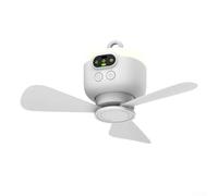 ZiStarlilife Portable USB Ceiling Fan With 8000MAh Battery, Night Light, Remote Control, Multiple Wind Speeds For Home, Outdoor, Camping, 11X27x27cm
