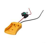 ZiStarlilife Power-Wheels Adapter 18V Battery Power Tool Adapter for DeWalt DIY Wired Connection Kit With External Power Supply For Workshop Projects Yellow(with fuse)