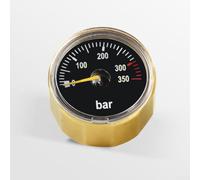 ZiStarlilife Professional Scuba Diving Tank Pressure Gauge 350 Bar Compatible With M10x1 G1/8 Thread Brass Made For Diving Cylinder With Clear Scale Reading(G18 thread)