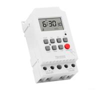 ZiStarlilife Programmable Digital Timer Relay Switch 220V 30A Panel Mounted Electrical Time Controller With Built-In Memory Battery For Home Automation