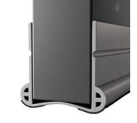 ZiStarlilife PVC Door Bottom Seal Strip 93Cm Windproof Noise Reduction Draught Excluder With Self Adhesives For Bedroom Interior Doors Energy Efficiency Gap Filler(gray)