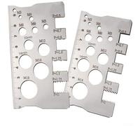 ZiStarlilife Screw Thread Pitch Gauge Metric Ruler 100Mm Measuring Tool Set, Thread Measurement Instrument, For Bolt Nut Workshop