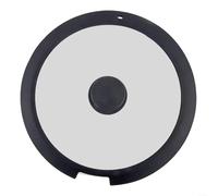 ZiStarlilife Silicone Pot Lid 18Cm 20Cm 26Cm With Tempered Glass Centre Heat-Resistant Non Spill Steam Vent Anti-Scald Handle Easy Clean For Various Cooking Pots Black White(A 26CM)