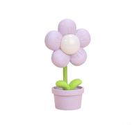 ZiStarlilife Small Flower LED Eye Protection Night Light with Soft Glow and Manual Switch, Plastic and Silicone for MINI Table Ornament in Pink, Yellow, Purple or Blue, for IDEAL for Bedroom,(purple)