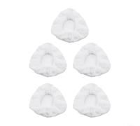 ZiStarlilife Small Triangle Bonnets for Dupray, for MCCULLOCH, awasky Steam Cleaners, Reusable Microfiber Cleaning Pads, Double-Layer Deep Clean for Tile, Hardwood, Marble, Machine Washable, 5/10