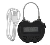ZiStarlilife Smart Electronic Time Lock With LCD Display, USB Rechargeable Countdown Padlock Adjustable Timer Lock For Travel Privacy Security(Black)