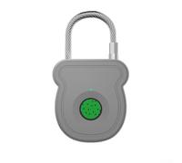 ZiStarlilife Smart Fingerprint Door Lock Electronic Padlock with USB & T-C Charging 20 Users Access Control for Luggage Cabinet Suitcase Office Storage(Grey)