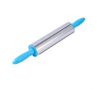 ZiStarlilife Stainless Steel Smooth Rolling Pin and Ice Crusher Rod with Non-Stick for SURFACE for Pastry Dough and Dumpling Wrappers, 385 cm, Green/Blue/Red, for IDEAL for Home Baking(Blue)