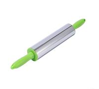 ZiStarlilife Stainless Steel Smooth Rolling Pin and Ice Crusher Rod with Non-Stick for SURFACE for Pastry Dough and Dumpling Wrappers, 385 cm, Green/Blue/Red, for IDEAL for Home Baking(Green)