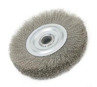 ZiStarlilife Stainless Steel Wire Wheel, 6 Inch Crimped Wire Brushes, Wire Wheel Cleaning Brushes Bench Grinder, for Deburring, Rust, Scale and Carbon Removal