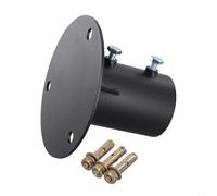 ZiStarlilife Steel Chain Link Fence Post Base, Heavy Duty Round Floor Flange with 65mm/78mm ID, Adjustable Bracket for Lamp Mailbox Posts, Garden Yard Outdoor Installation Kit(65MM)