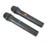 ZiStarlilife VHF Wireless Microphone Set 2 Channels Cordless Handheld Mics for Party Meeting School - 50m Signal(2 Pcs Mic)