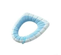 ZiStarlilife Warm Washable Thick Polyester Toilet Seat Pad, 31×31cm Stretchable Soft Cushion Cover, Multi Color Non-Slip Design For Round Elongated Toilet Seat Bathroom Home Use(7)