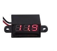 ZiStarlilife Waterproof Digital Voltmeter 0.28-Inch LED Display DC 3-30V Two-Wire For Mini Panel Meter With Reverse Connection Protection For Vehicle Battery Monitoring(Red)