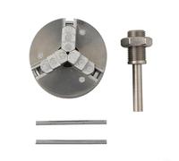 ZiStarlilife Z011 Professional Metal Drill Chuck Three-Jaw Four-Jaw Manual Lathe Chuck Zinc Alloy Conversion Kit for Electric Drill with Connecting Rod(B)