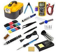 Zistel Soldering Iron Tool Kit Electronics Adjustable Temperature Welding Tool with Digital Multimeter 5pcs Soldering Tips and 328pcs Heat Shrinkable Tube