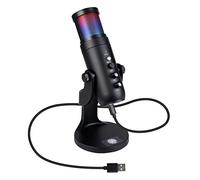 Zistel USB Microphone Podcast Recording, Gaming Mic for PC/Laptop/Phone/PS4/5, Plug and Play, Cardioid Condenser Mic with Mute Button, RGB Light, Volume Control, Streaming, Studio, Singing, YouTube