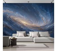 ZISTRCBAO 3D Panoramic Silk Wallpaper 350x256cm Milky Way Spiral Galaxy Photo Wallpaper Mural, Mysterious Universe Wall Poster Art Photo Poster Decoration for Living Room Bedroom Office